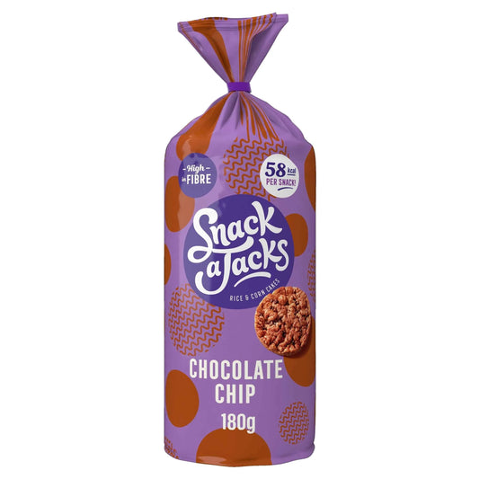 Snack A Jacks Chocolate Chip Jumbo Rice Cakes 180g by SNACK-A-JACKS