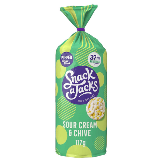 Snack A Jacks Sour Cream & Chive Jumbo Rice Cakes 117g by