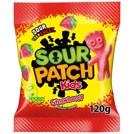 Strawberry Flavour Sweets 120g by SOUR PATCH Kids