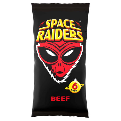 Beef Multipack Crisps 6x13g by SPACE RAIDERS