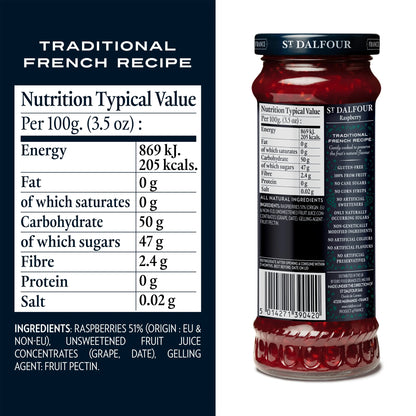 Raspberry Fruit Spread 284g by ST DALFOUR
