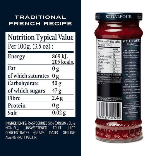 Raspberry Fruit Spread 284g by ST DALFOUR