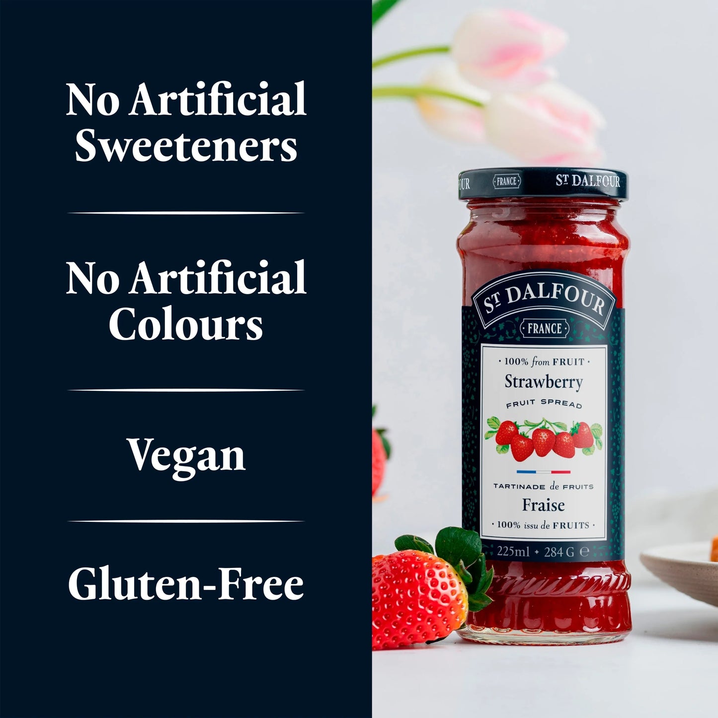 Strawberry Fruit Spread 284g by ST DALFOUR