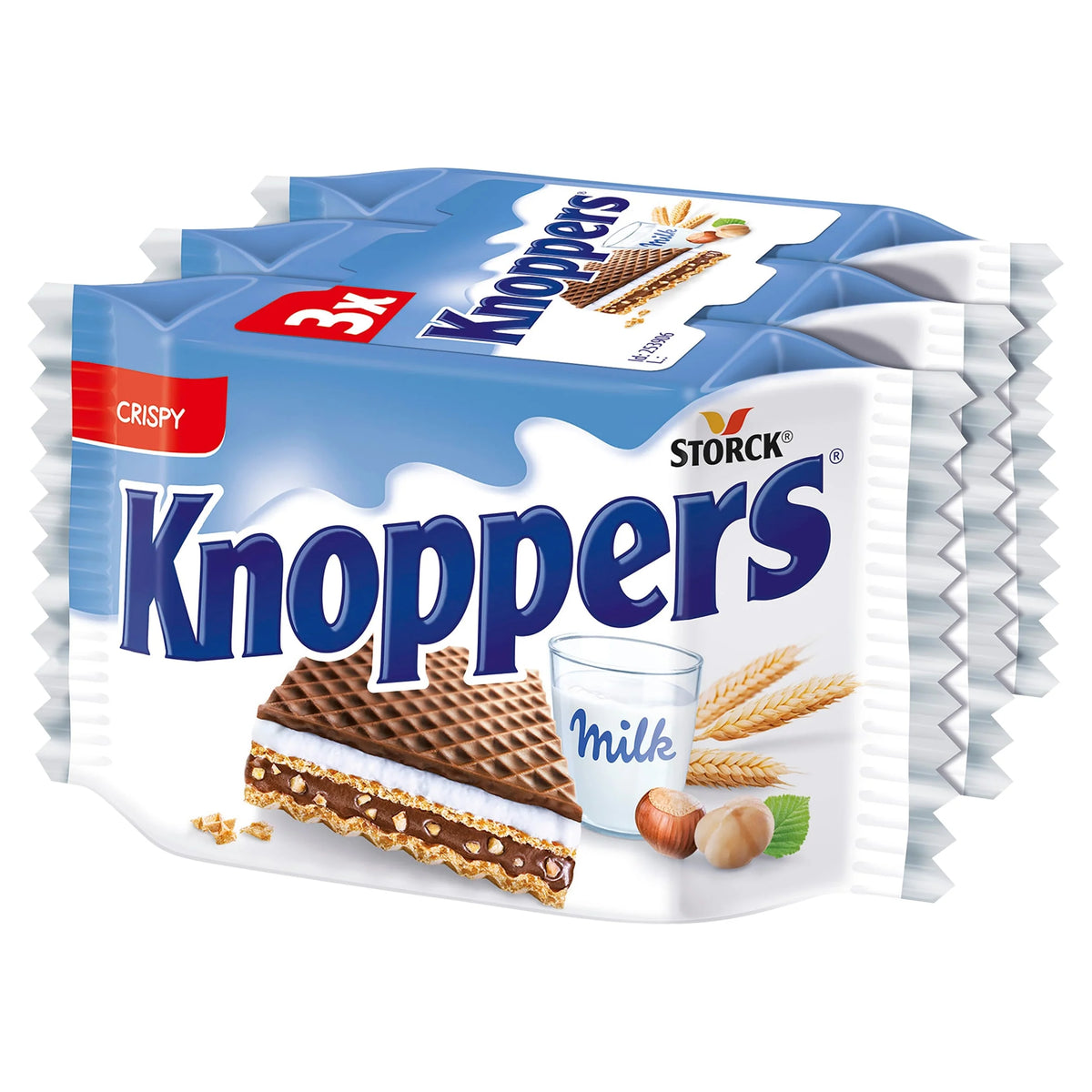 Knoppers Milk And Nut Wafers 75g by STOCK