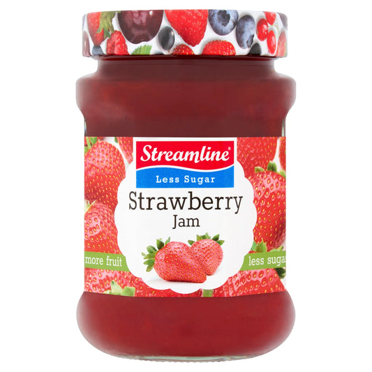 Reduced Sugar Strawberry Jam 340g by STREAMLINE