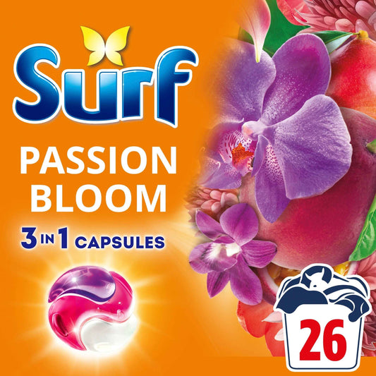 3 In 1 Passion Bloom Washing Capsules 26 by SURF