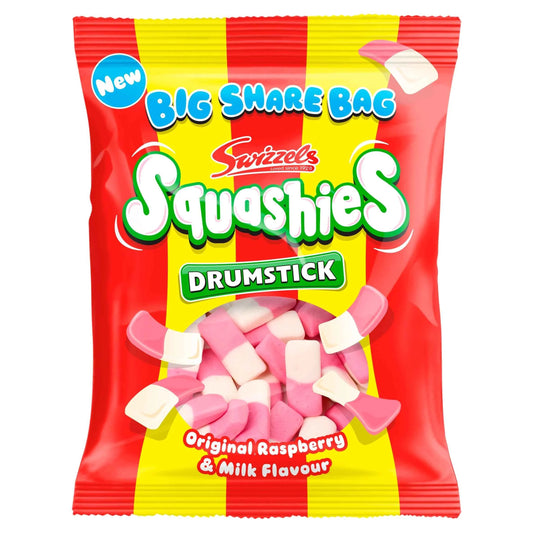 Squashies Big Share Bag Original Raspberry & Milk Flavour by Swizzels