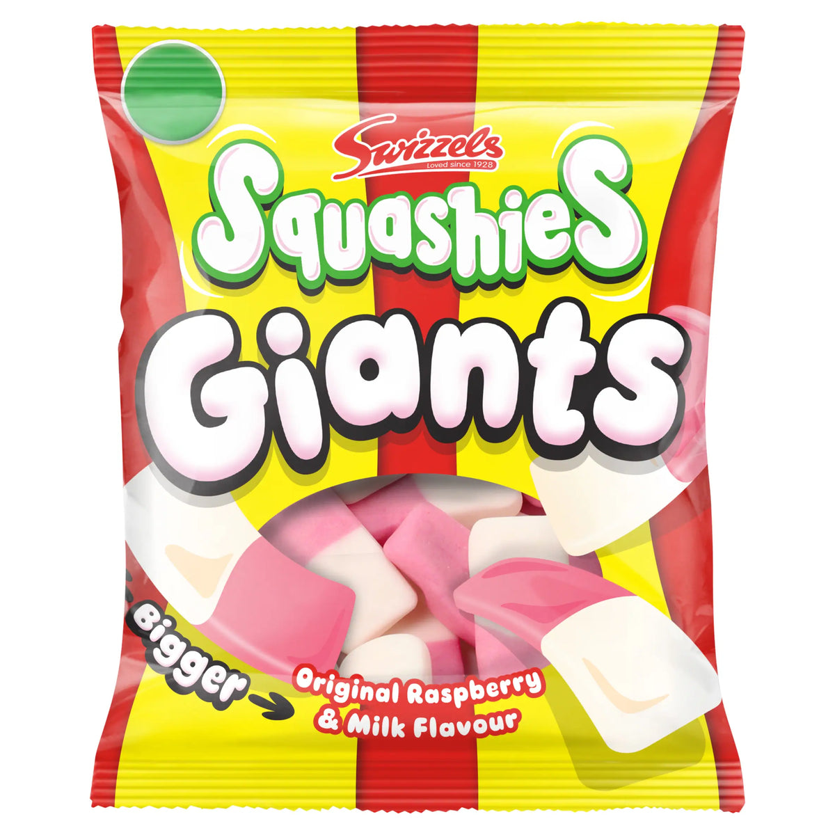 Squashies Giants Original Raspberry by Swizzels at The British Vault