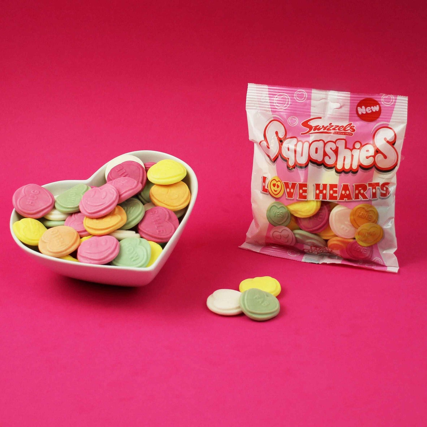 Squashies Love Hearts 140g by Swizzels