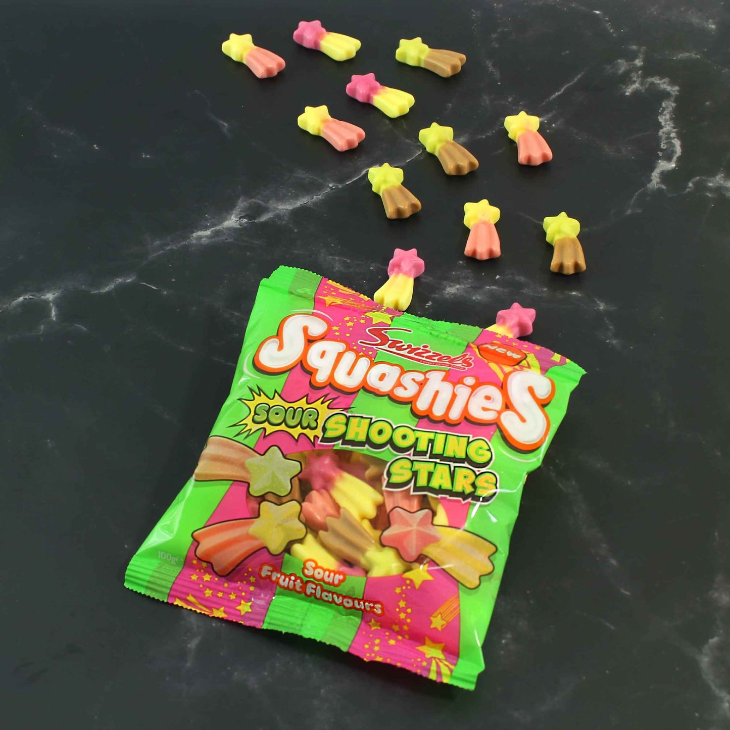 Squashies Sour Shooting Stars 100g by Swizzels
