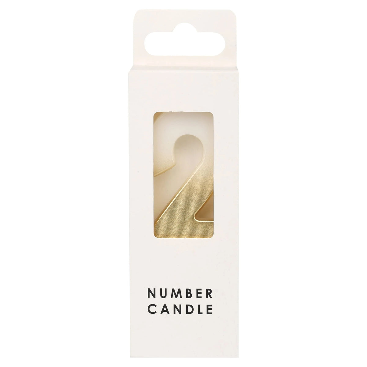 Gold Numerical Candle No. 2 - Gold by Table Fun