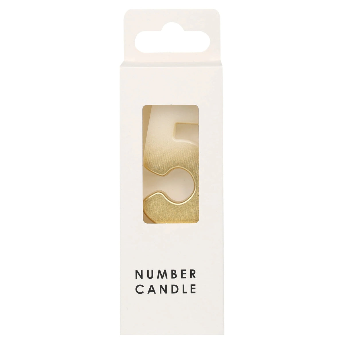 Gold Numerical Candle No.5 - Gold by Table Fun