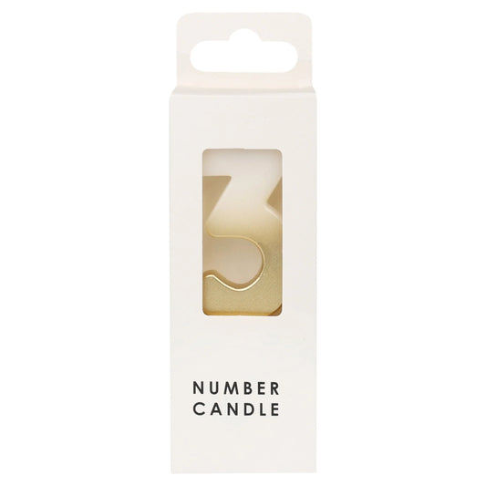 Numerical Candle No.3 - Gold by Table Fun