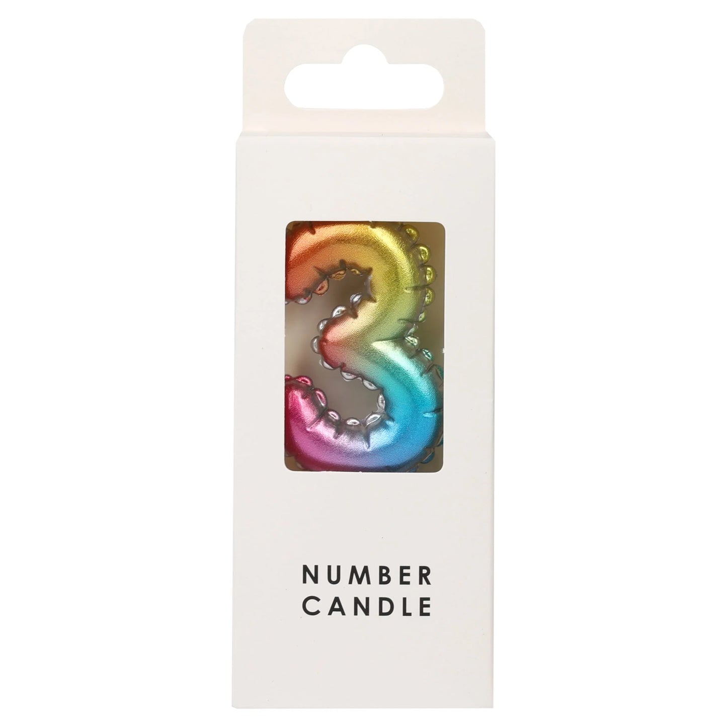 Numerical Candle No.3 - Multicolour by Table Fun