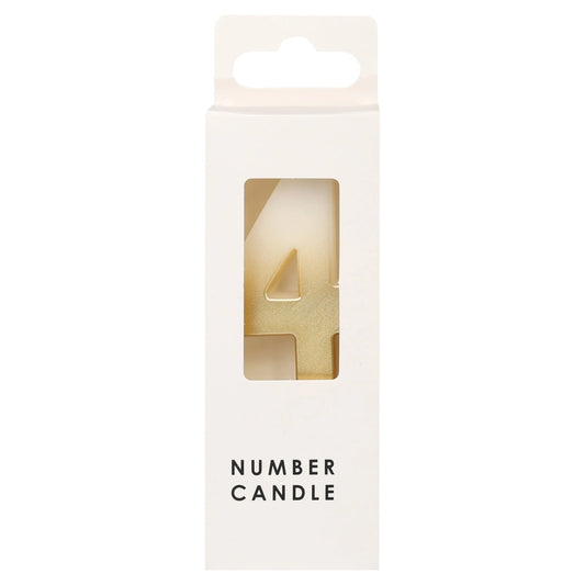 Numerical Candle No.4 - Gold by Table Fun
