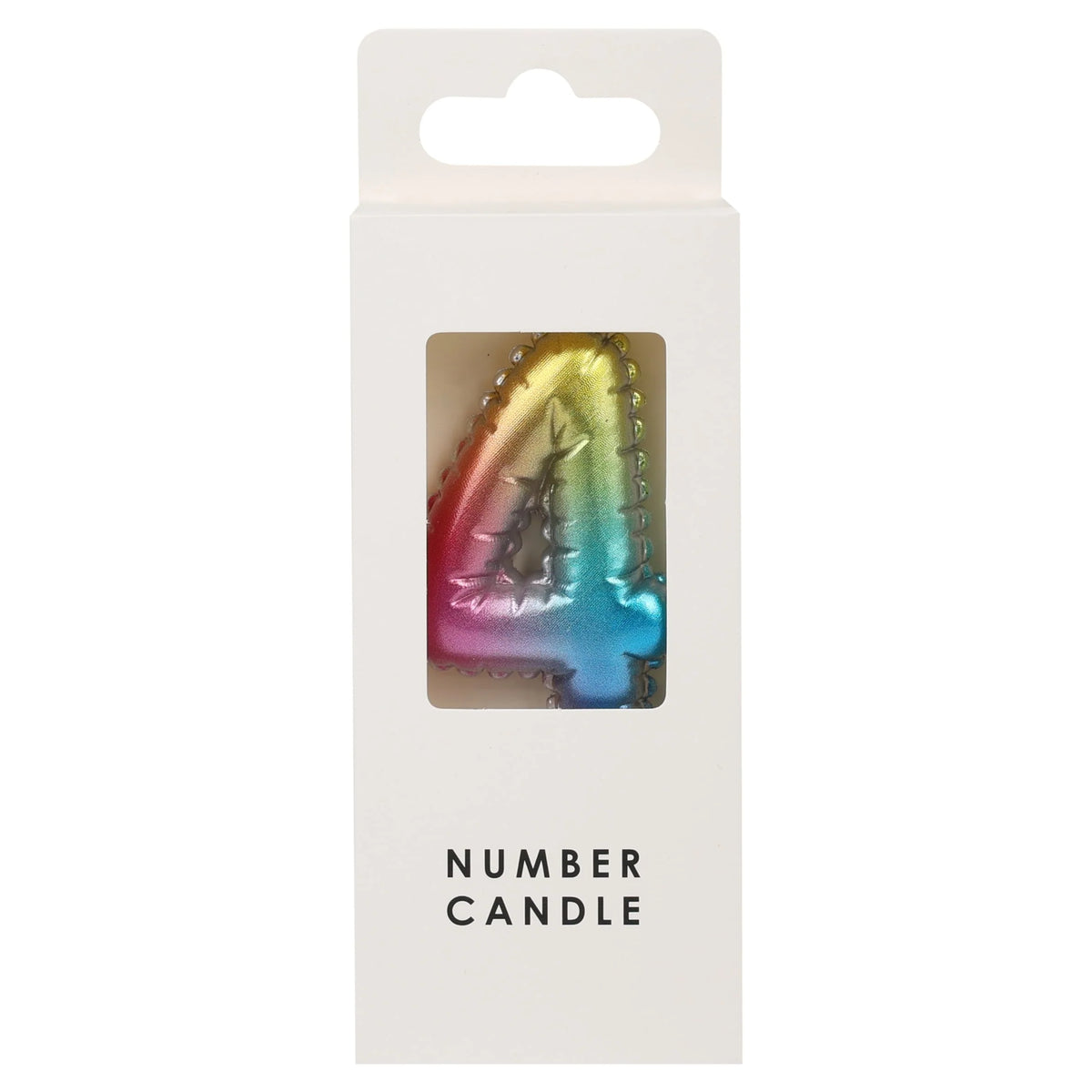Numerical Candle No.4 - Multicolour by Table Fun