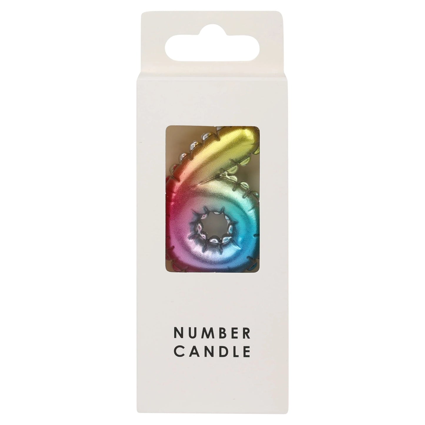 Numerical Candle No.6 - Multicolour by Table Fun