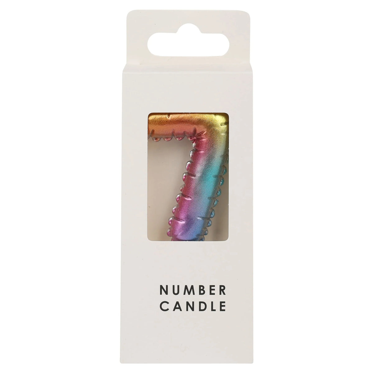 Numerical Candle No.7 - Multicolour by Table Fun