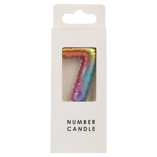 Numerical Candle No.7 - Multicolour by Table Fun