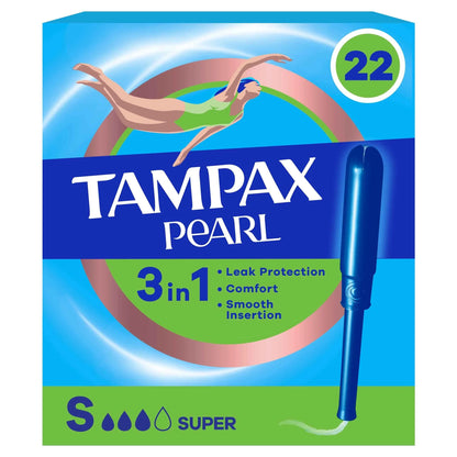 Pearl Super Tampons 22 Pack by TAMPAX