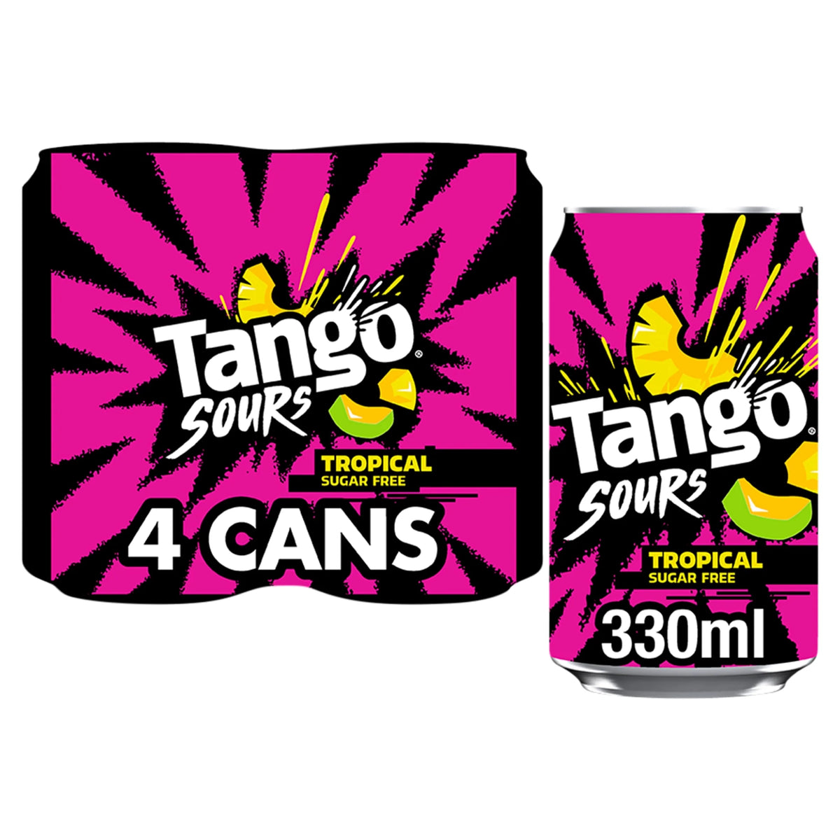 Sours Tropical Sugar Free 4x330ml by TANGO