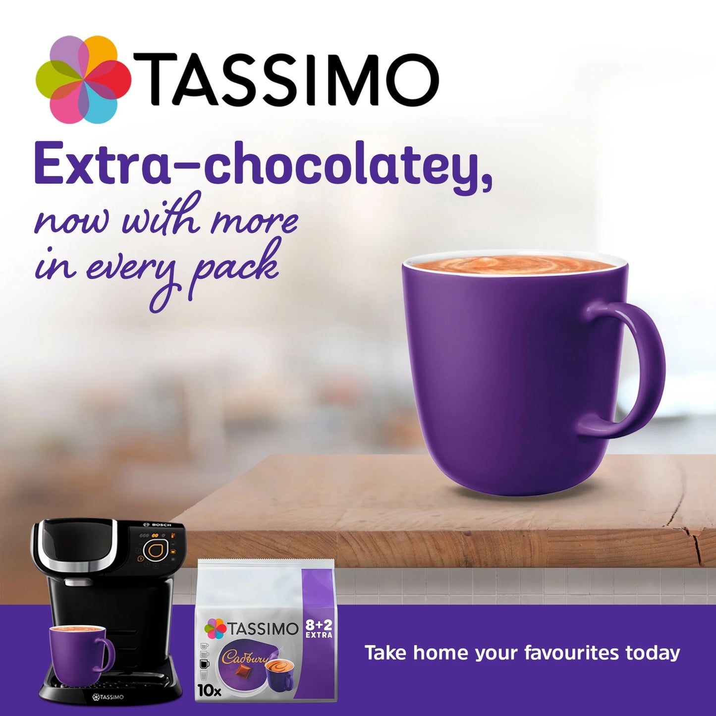 Cadbury Chocolate 8+2 Free Drinks 160g by TASSIMO