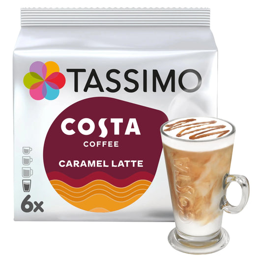 Costa Caramel Latte Coffee Pods X 6 by TASSIMO