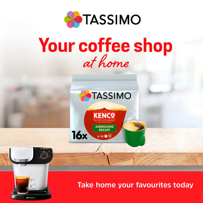Kenco Americano Decaff Pods X16 104g by TASSIMO