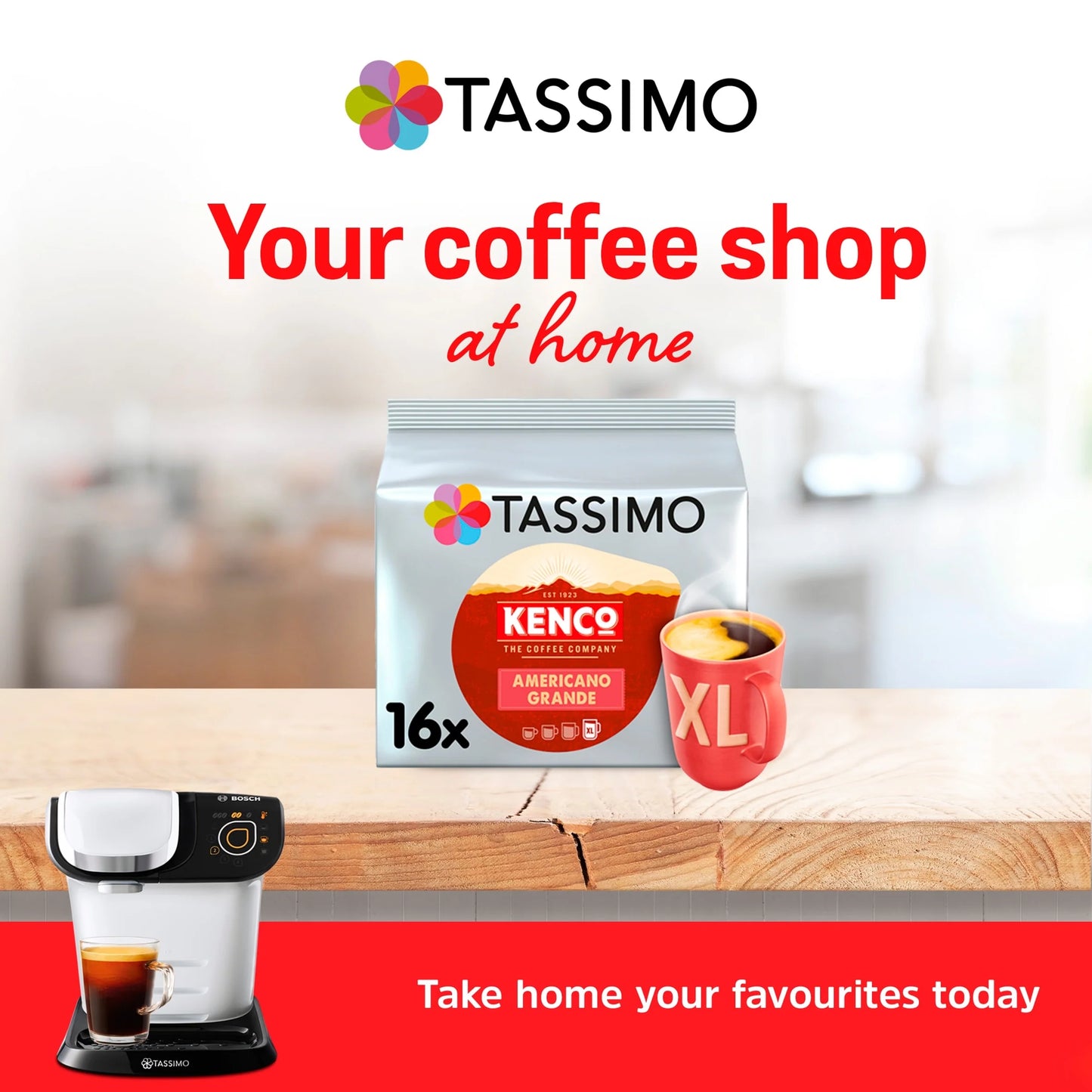 Kenco Americano Grande Pods X16 144g by TASSIMO