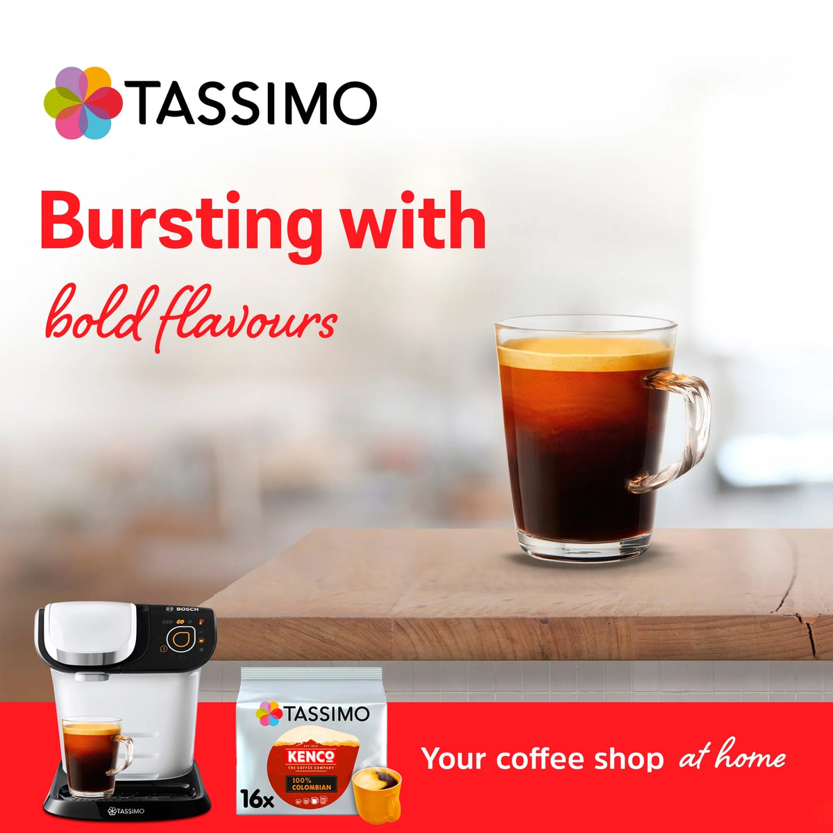 Kenco Colombian Coffee Pods X16 136g by TASSIMO