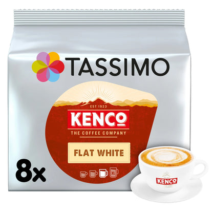 Kenco Flat White Pods 8 Pack 220g by TASSIMO