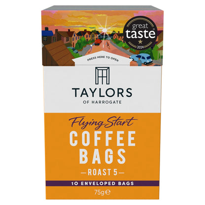 Taylors Flying Start Coffee Bags 10s 75g by TAYLORS OF HARROGATE