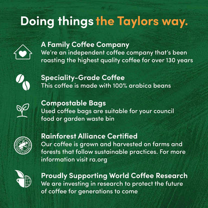 Taylors Flying Start Coffee Bags 10s 75g by TAYLORS OF HARROGATE