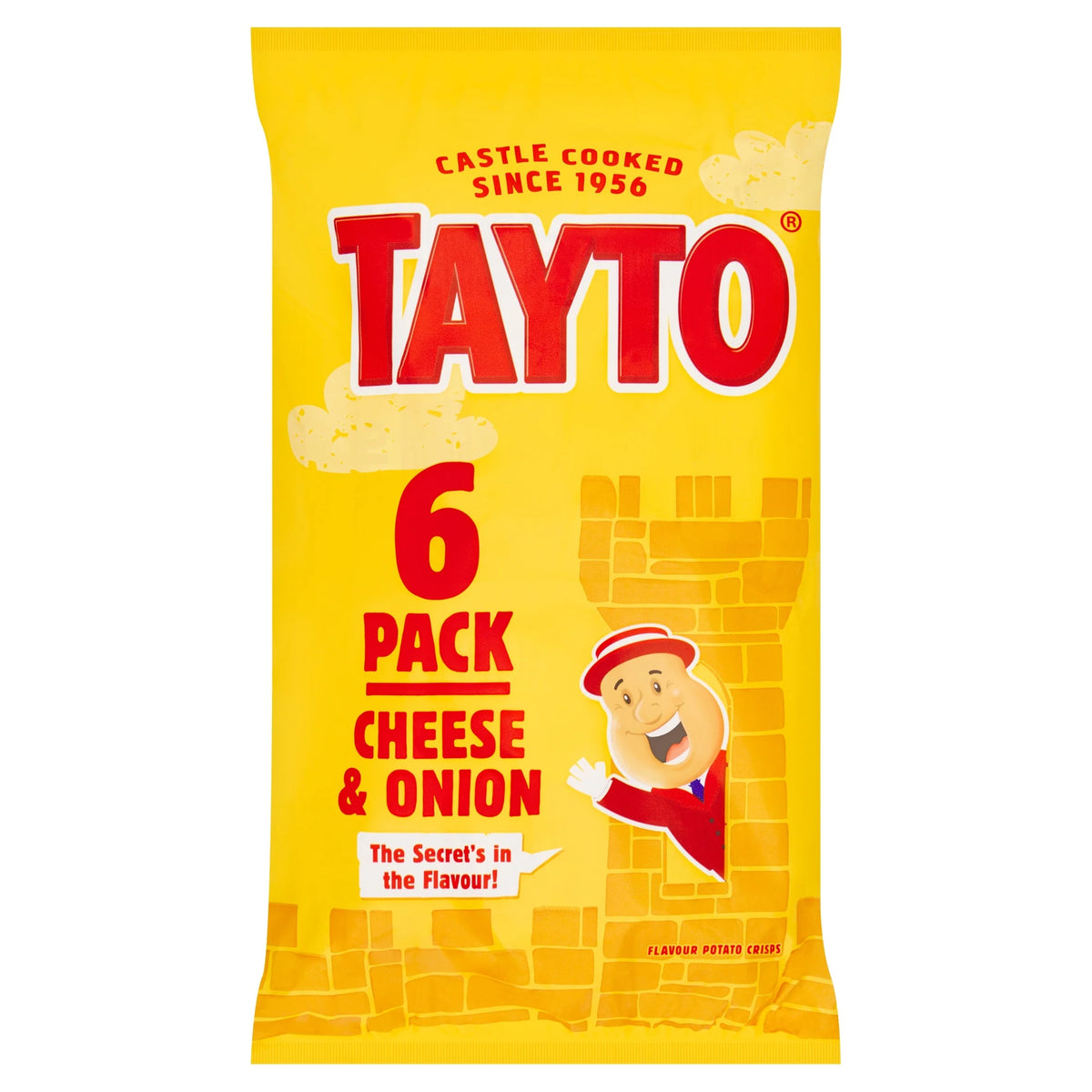 Cheese & Onion Potato Crisps 6 X 25g by TAYTO