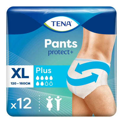 Incontinence Pants Plus Size Xl 12 Pack by TENA