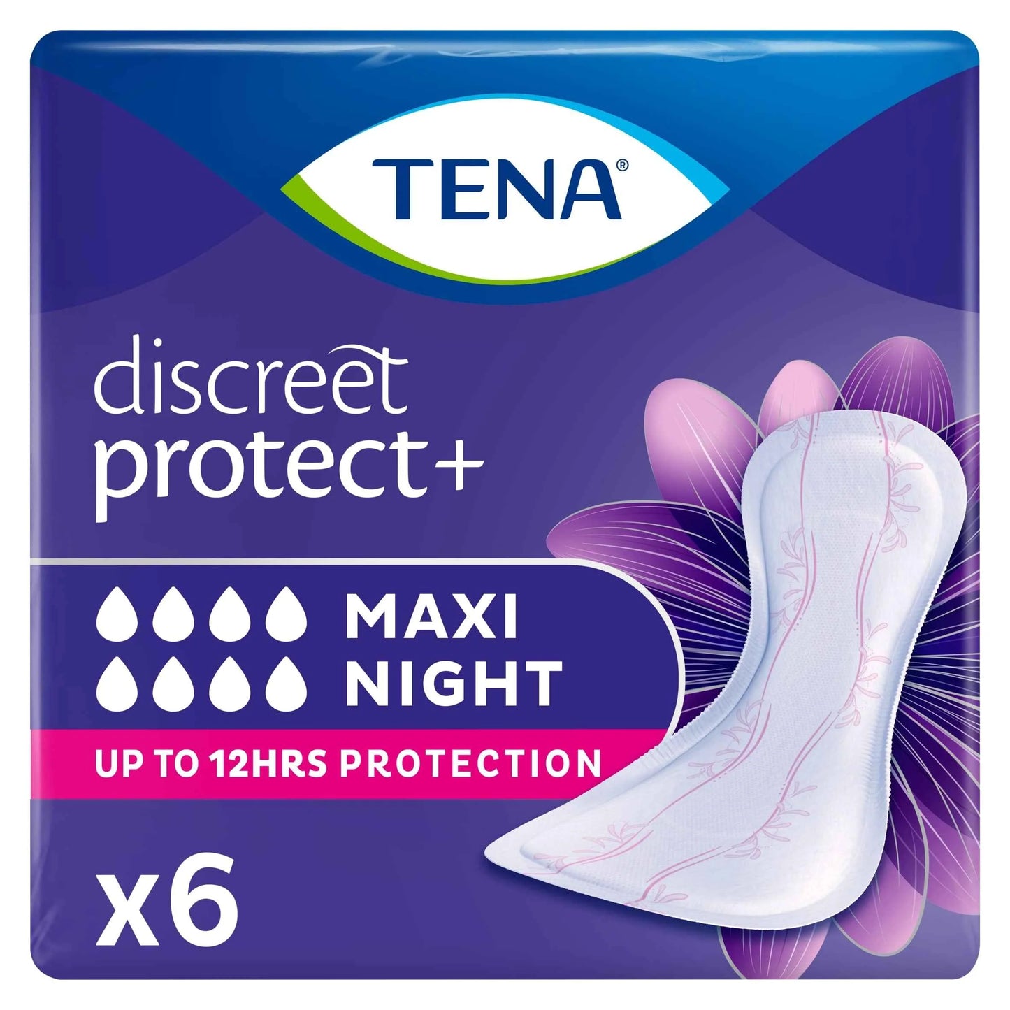 Maxi Night Incontinence Pads 6 Pack by TENA