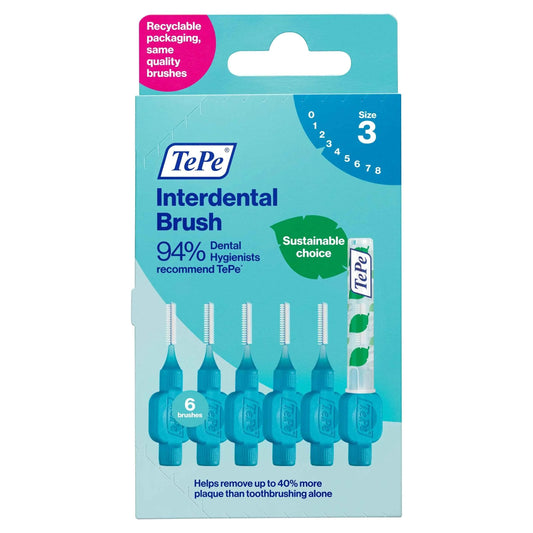 Interdental Brush Size 3 0.6mm 6 Pack by TEPE