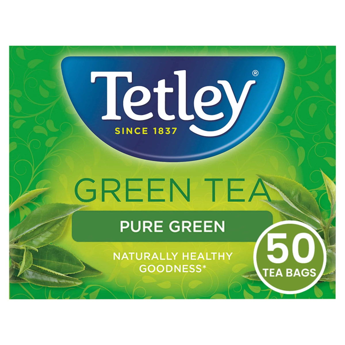 Pure Green Tea 50 Tea Bags 100g by TETLEY