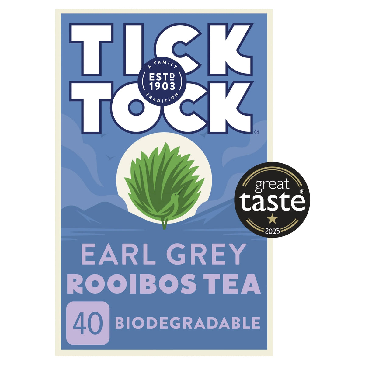 Earl Grey Rooibos Tea Bags 40s 90g by TICK TOCK