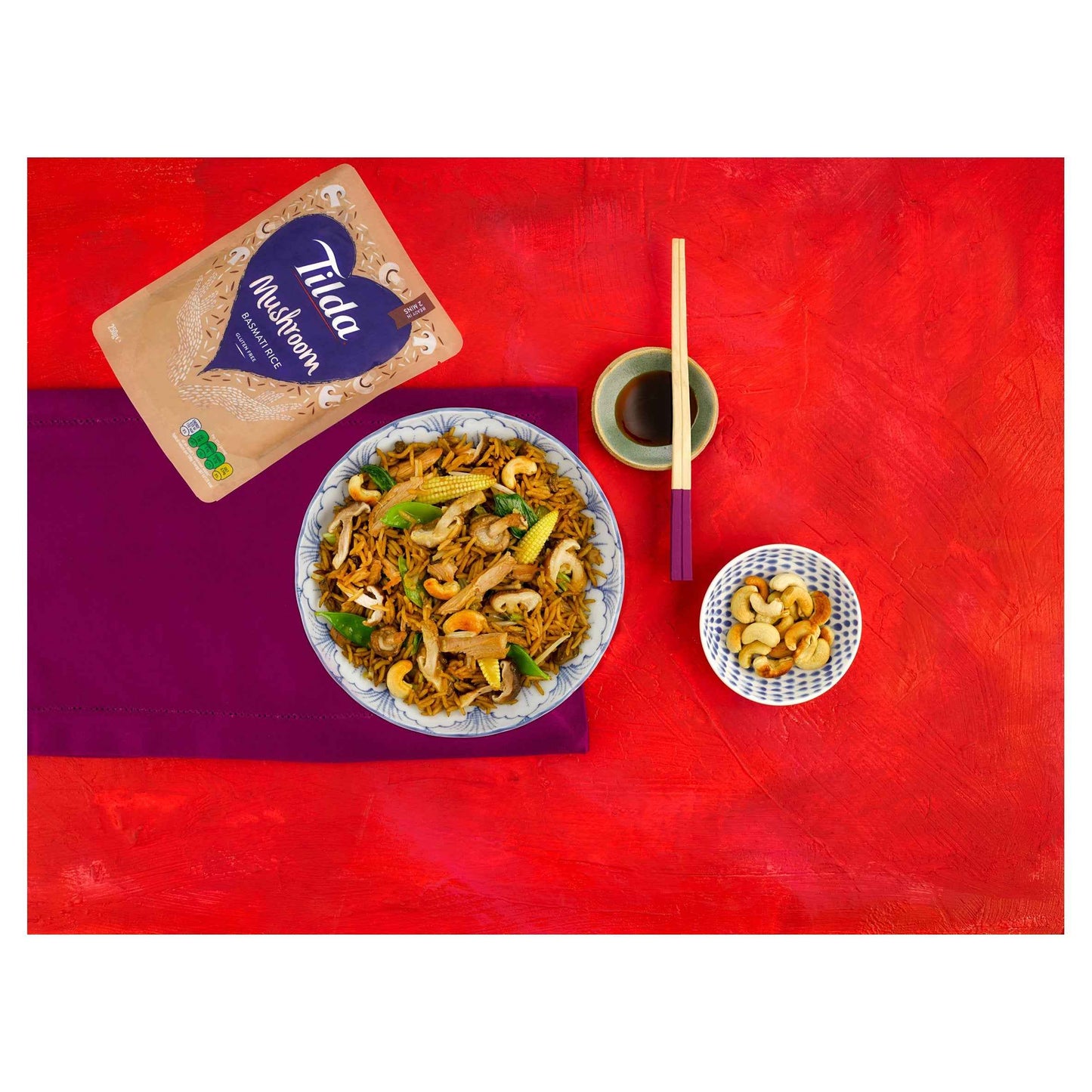 Mushroom Steamed Basmati Rice 250g by Tilda