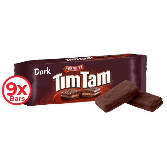 Tim Tam Dark Chocolatey Biscuit Bars 9 Pieces by ARNOTT'S