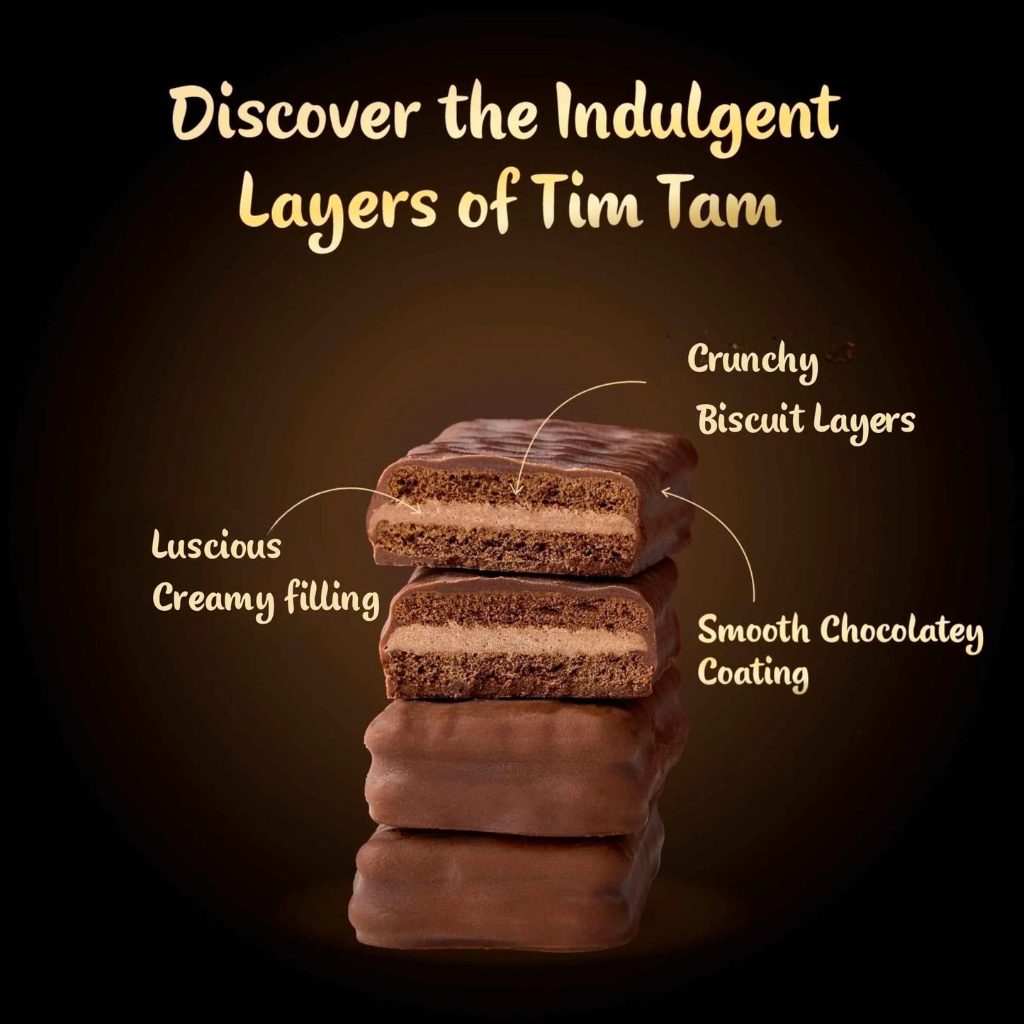 Tim Tam Dark Chocolatey Biscuit Bars 9 Pieces by ARNOTT'S
