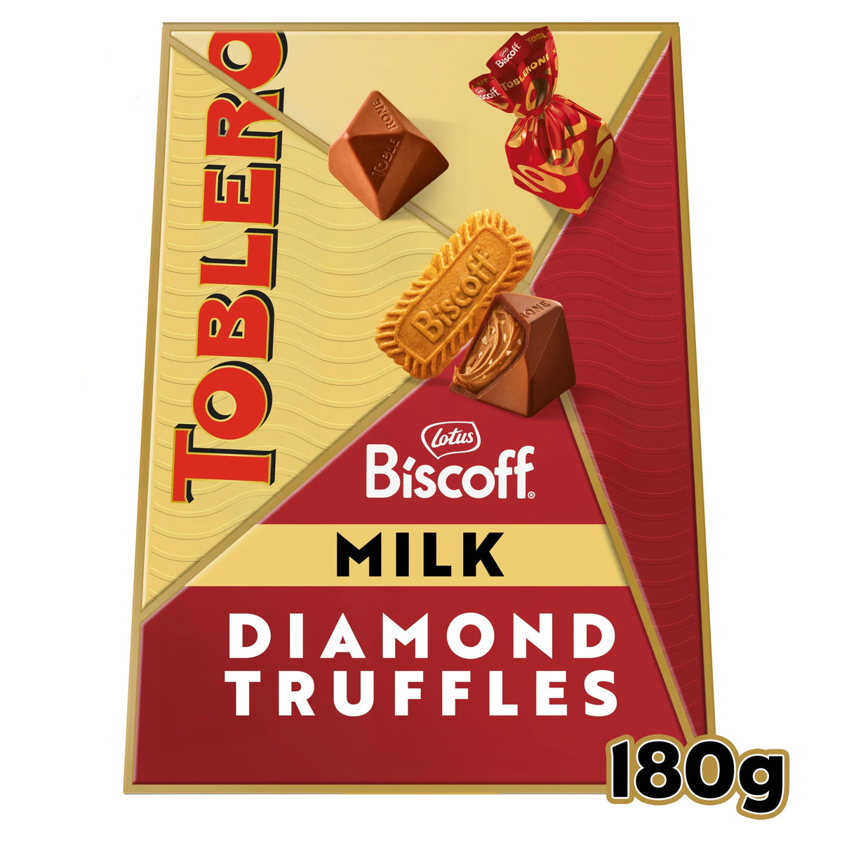 Lotus Biscoff Dimond Truffles 180g by TOBLERONE at The British Vault