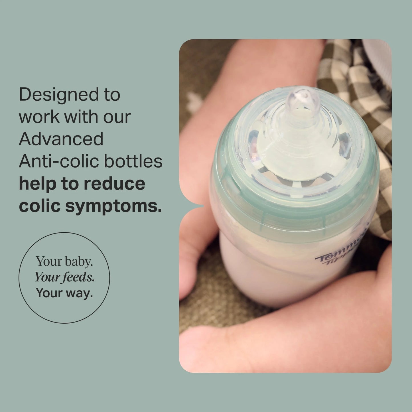 Advanced Anti-colic Fast Flow Teats 6m+ 2 Pack by tommee tippee