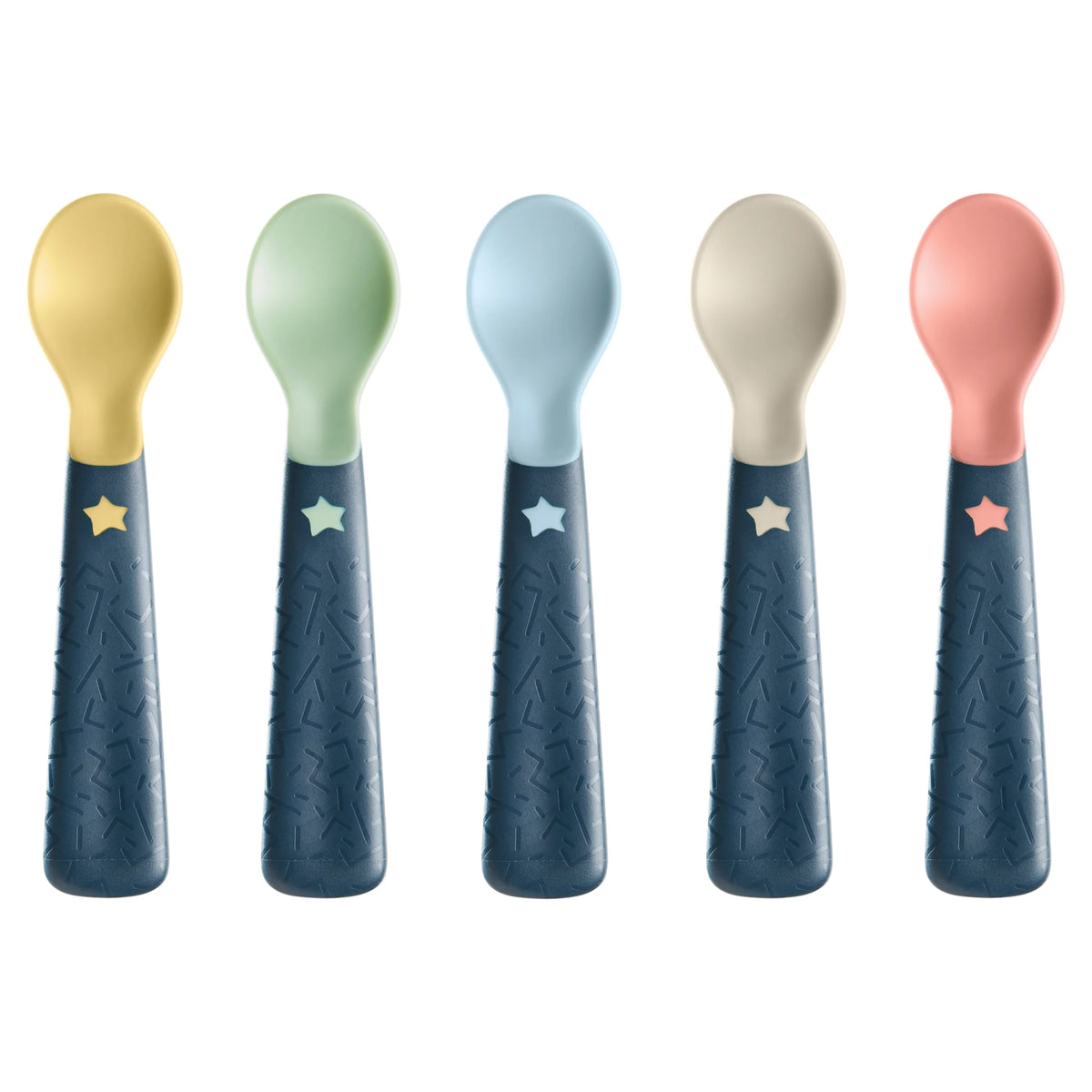 Easigrip Self Feeding Spoons 6m+ 5pack by tommee tippee