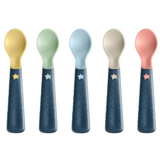 Easigrip Self Feeding Spoons 6m+ 5pack by tommee tippee