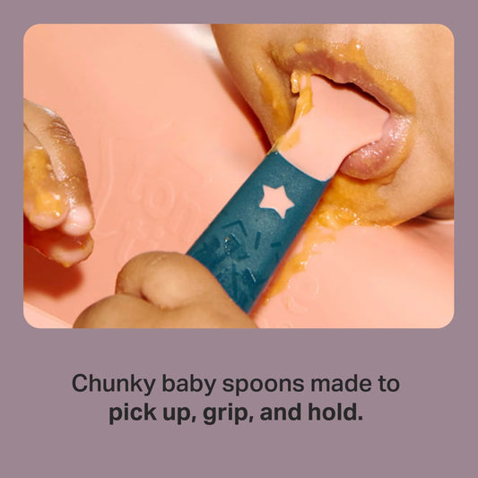 Easigrip Self Feeding Spoons 6m+ 5pack by tommee tippee
