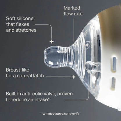 Natural Start Baby Bottle Teats by tommee tippee