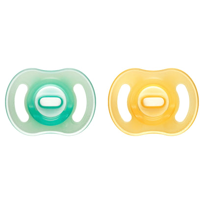 Ultra Light Night Glow Orthodontic Silicone 0-6m 2 by tommee tippee