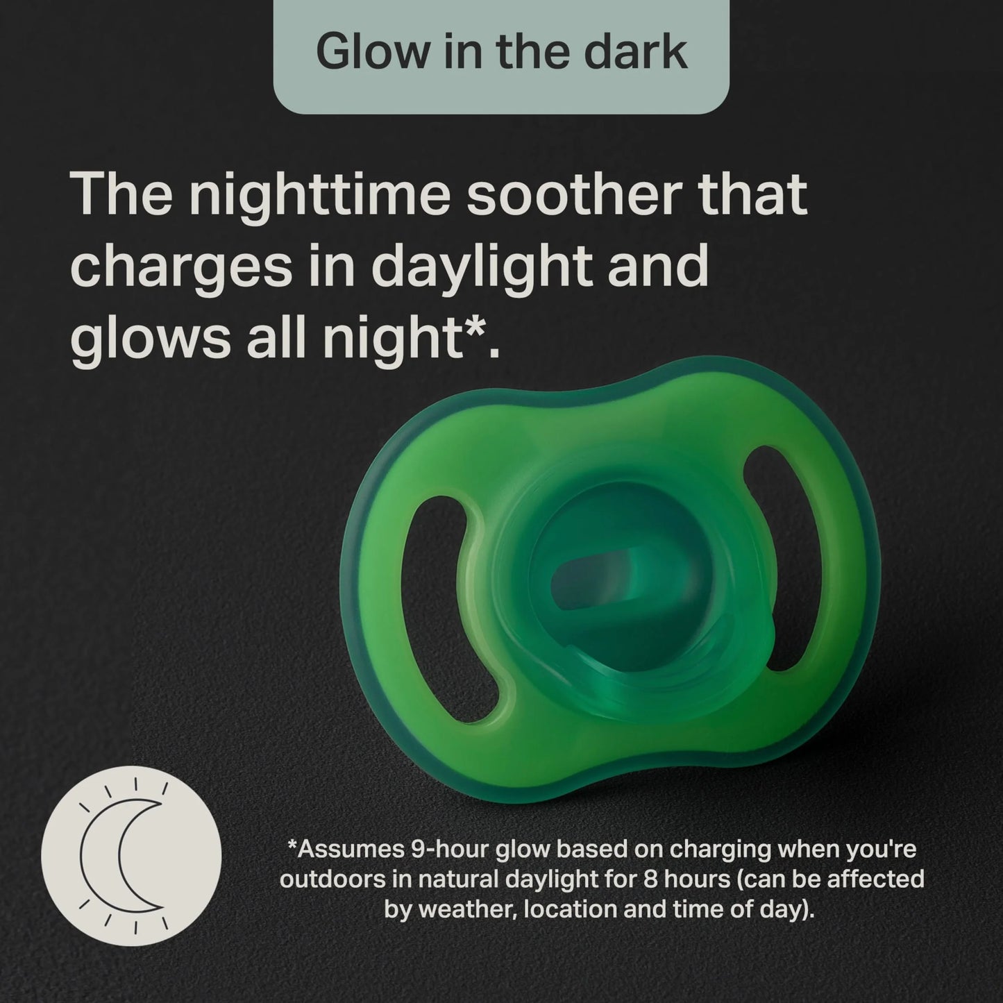 Ultra Light Night Glow Orthodontic Silicone 0-6m 2 by tommee tippee